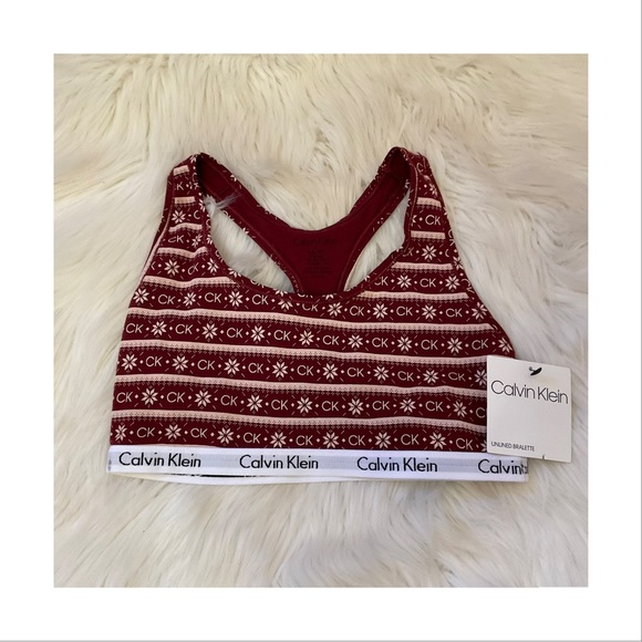 Calvin Klein Other - Calvin Klein Unlined Bralette - NWT - Size Medium - Fair Isle Print - New